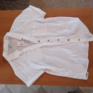 NEW Christopher & Banks White Summer Blouse